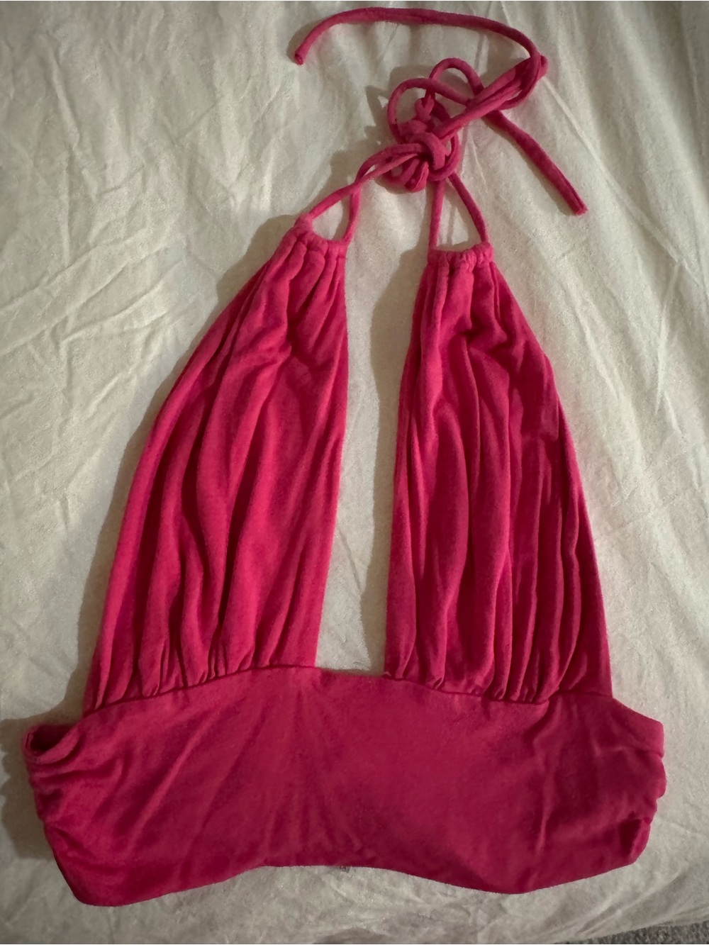 Pink Halter cropped tank top size Small